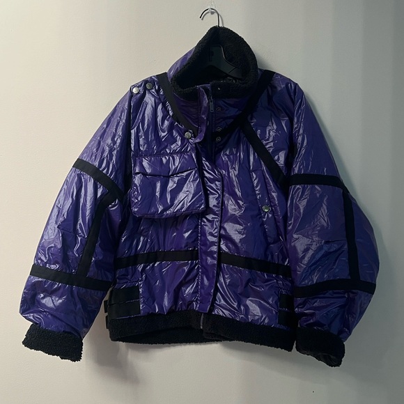 Free people woman’s Vagabond fleece Bomber Jacket - Picture 3 of 12